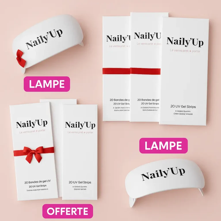 Guide pour choisir son kit de démarrage Naily'Up, montrant le Pack Découverte et le Pack MAX.